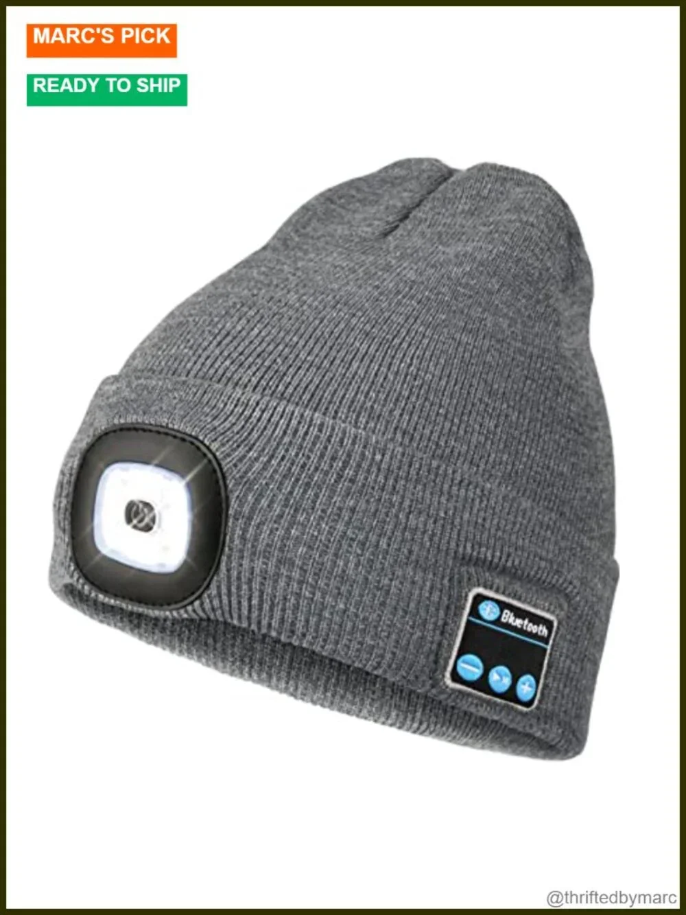 Bluetooth Beanie LED Light Hat Rechargeable Hands-Free Headphones Gift